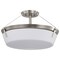 Nuvo Rowen 4-Light Semi Flush Brushed Nickel Etched White Glass 60/7762 - alternate 4